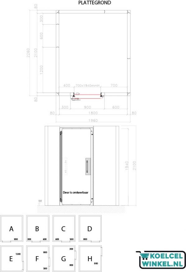 Isomasters Minibox Koelcel 1800 x 2100 x 1940mm